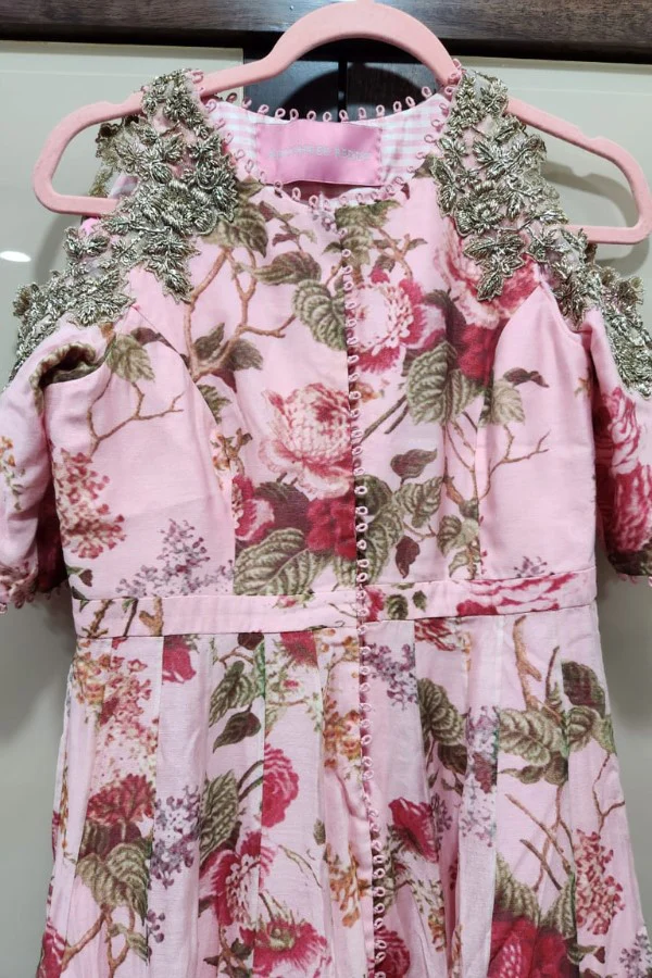 ANUSHREE REDDY FLORAL ANARKALI SET - Image 3