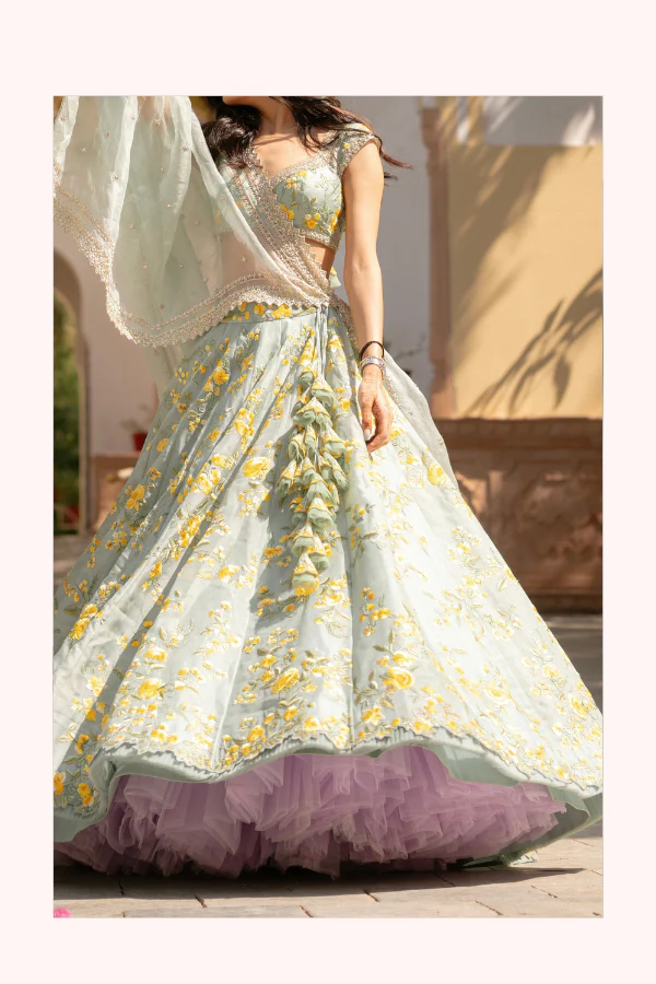 Anushree Reddy Floral Embroidered Lehenga Set - Image 2