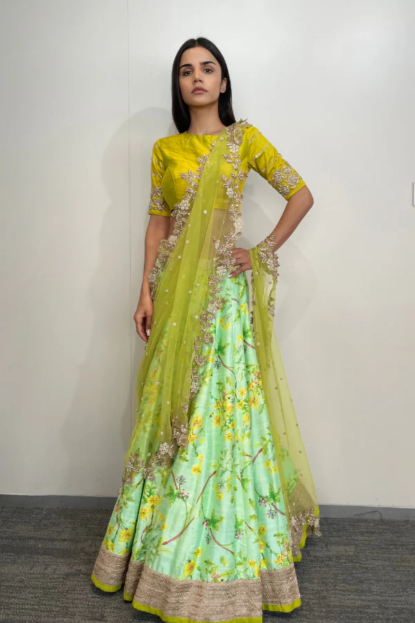 Anushree Reddy floral lehenga and dupatta