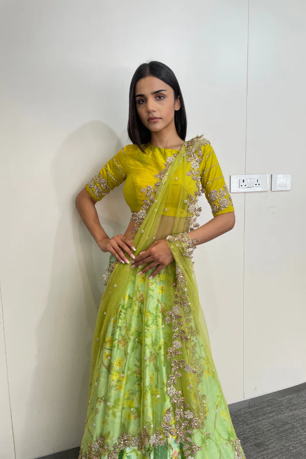 Anushree Reddy floral lehenga and dupatta - Image 3