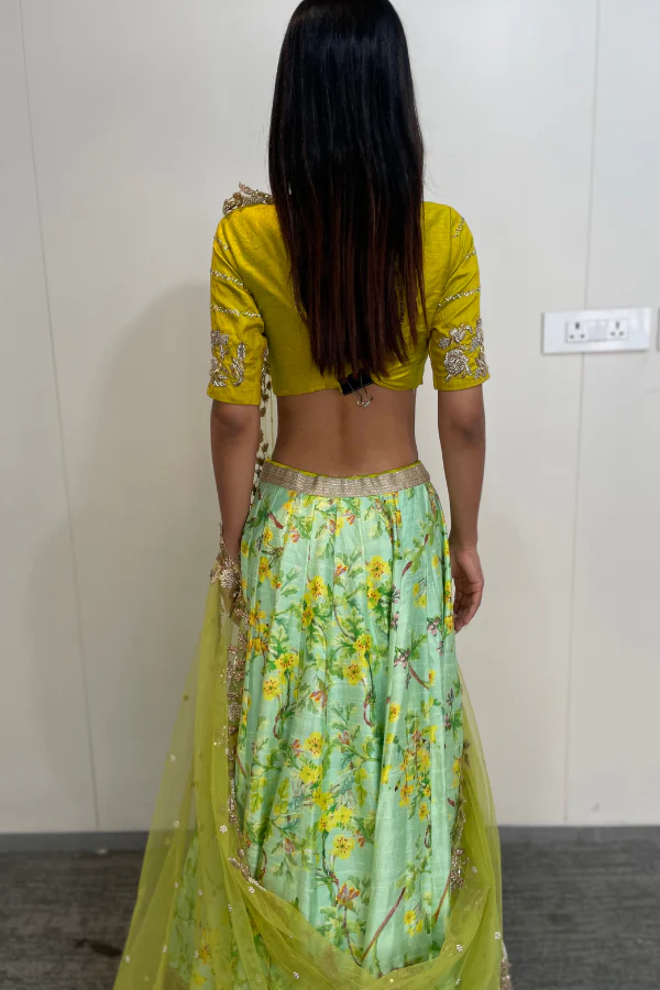 Anushree Reddy floral lehenga and dupatta - Image 5