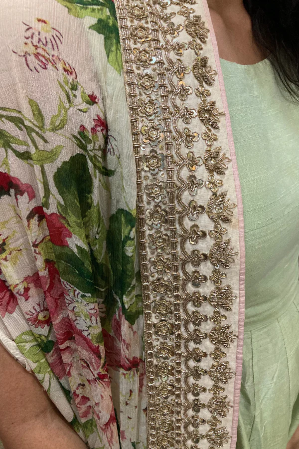 Anushree Reddy gown with jacket set - Image 5