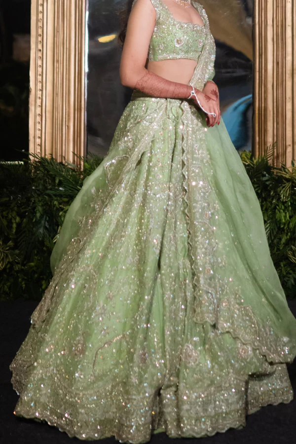 Anushree Reddy Green Lehenga Set - Image 4