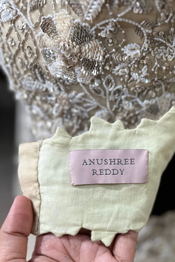 Anushree Reddy Ivory embellished lehenga - Image 10
