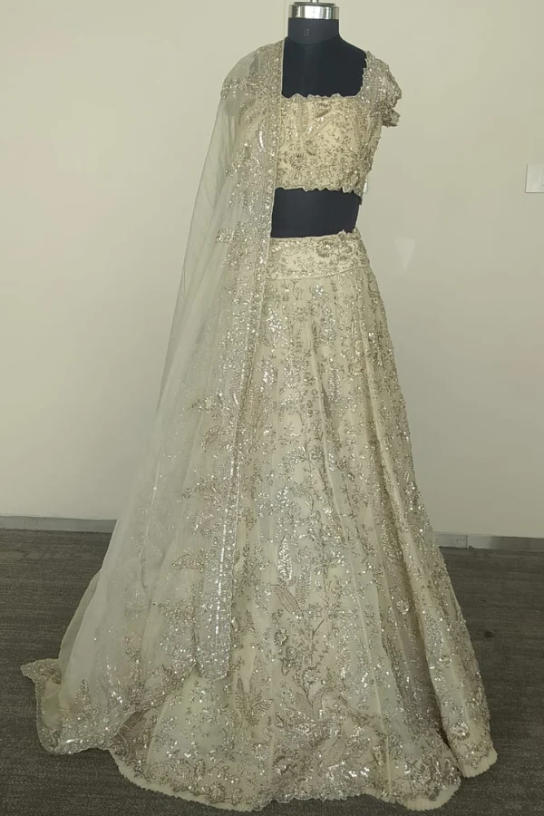 Anushree Reddy Ivory Embellished Lehenga - Image 7