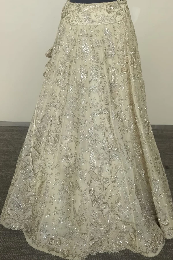 Anushree Reddy Ivory Embellished Lehenga - Image 8