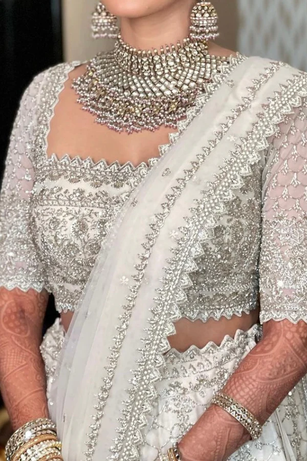 Anushree Reddy Ivory embroidered lehenga - Image 3