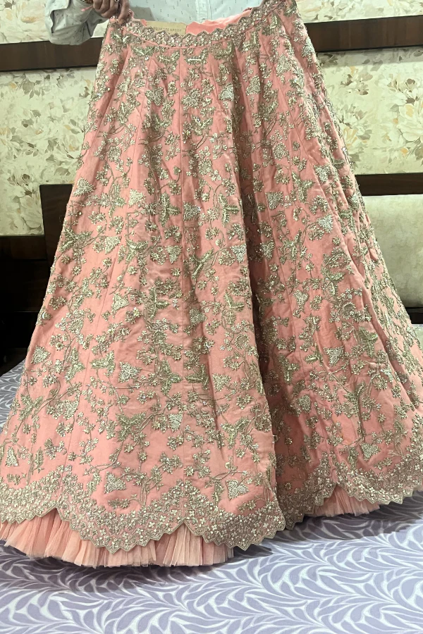 Anushree Reddy Peach embroidered lehenga - Image 2