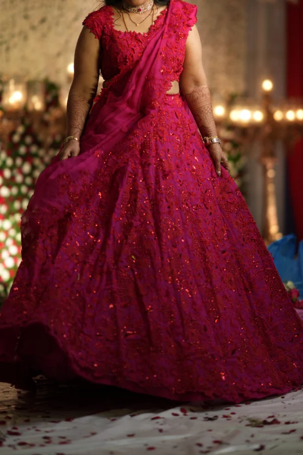 Anushree Reddy Pink embroidered lehenga