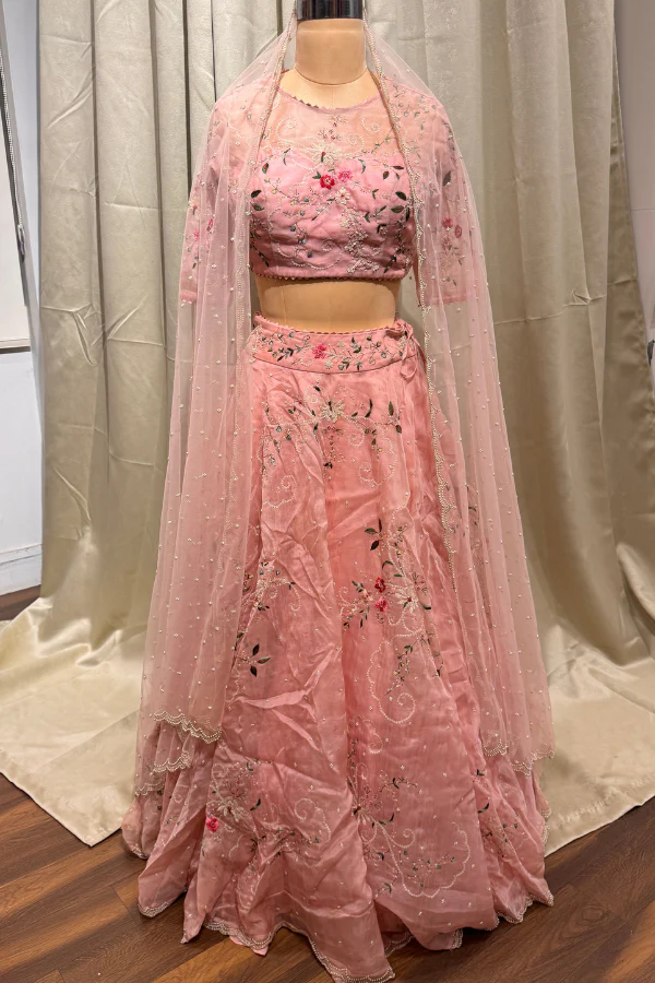 Anushree Reddy pink embroidered lehenga set
