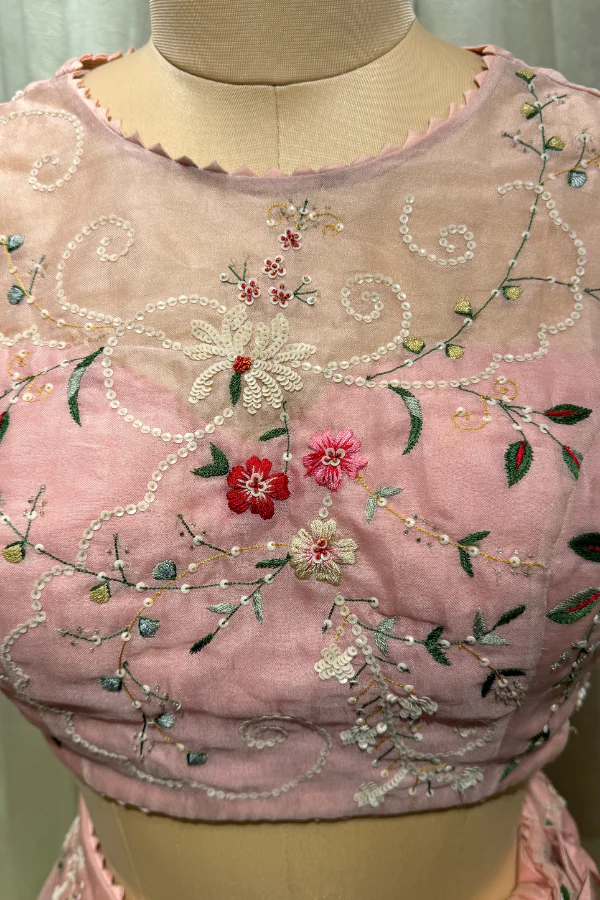 Anushree Reddy pink embroidered lehenga set - Image 6