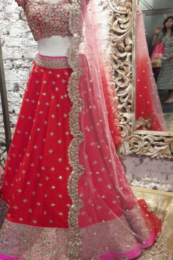 ANUSHREE REDDY RED LEHENGA SET