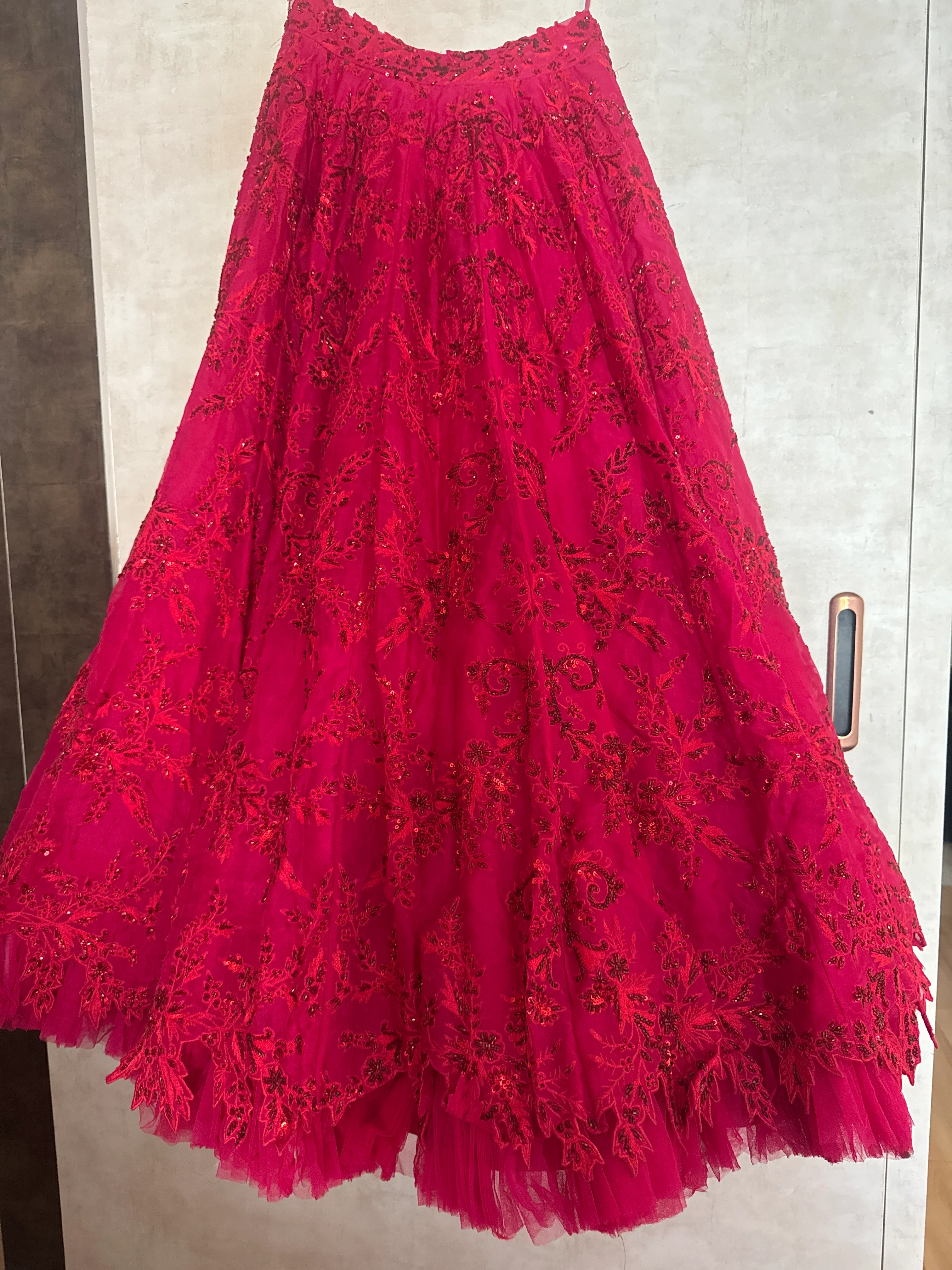 Anushree Reddy Red Lehenga Set - Image 4