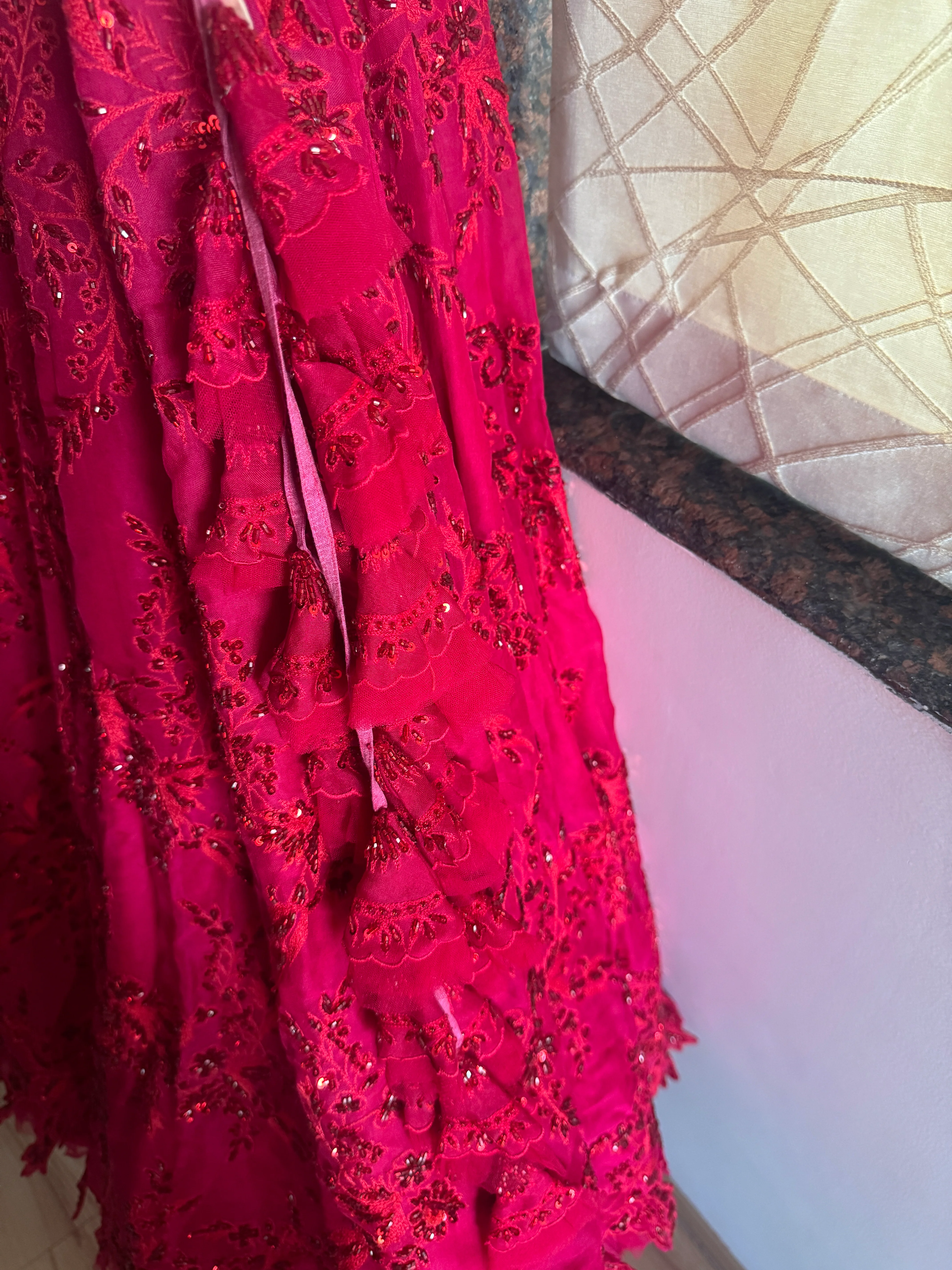 Anushree Reddy Red Lehenga Set - Image 5