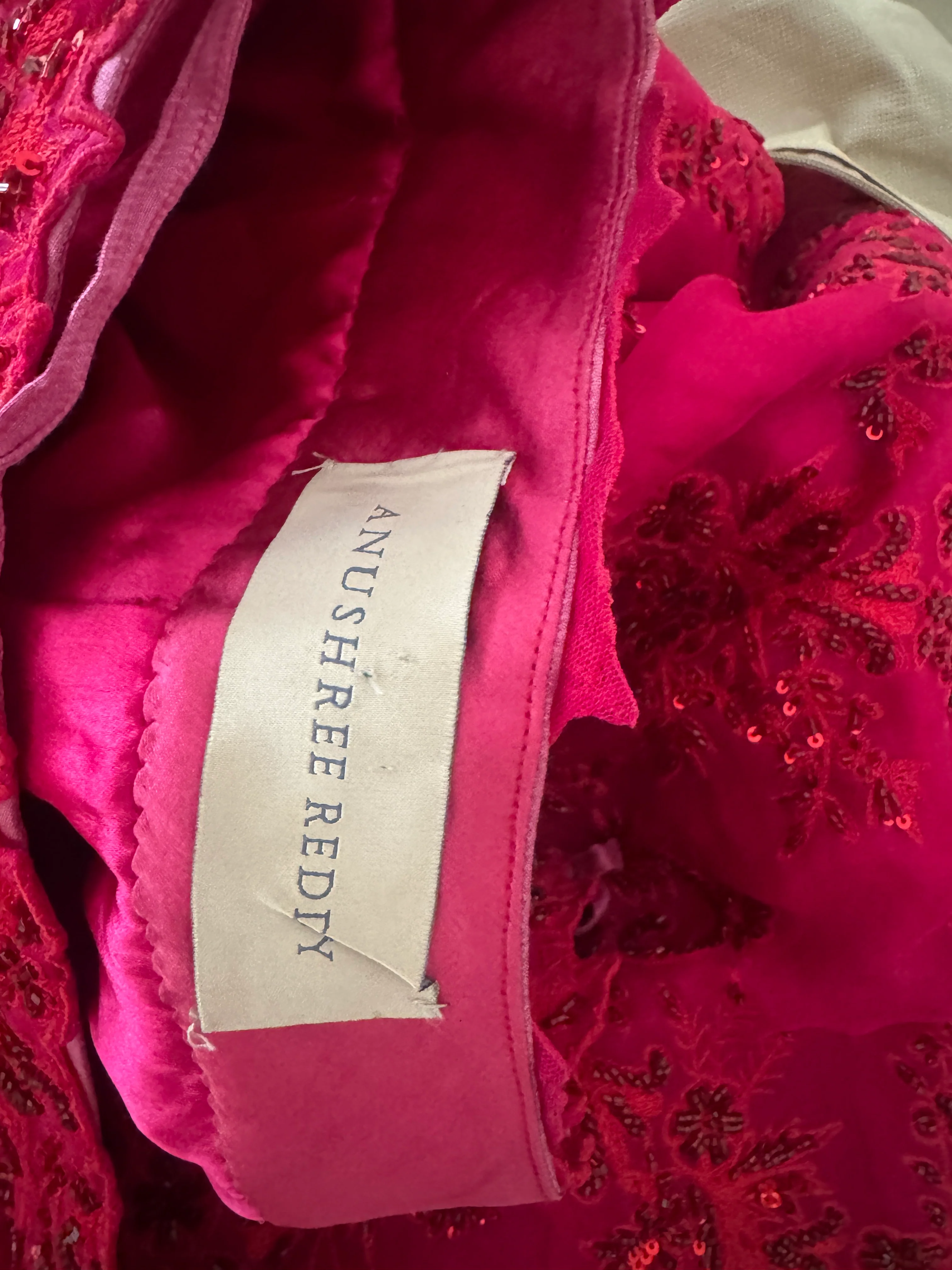 Anushree Reddy Red Lehenga Set - Image 6
