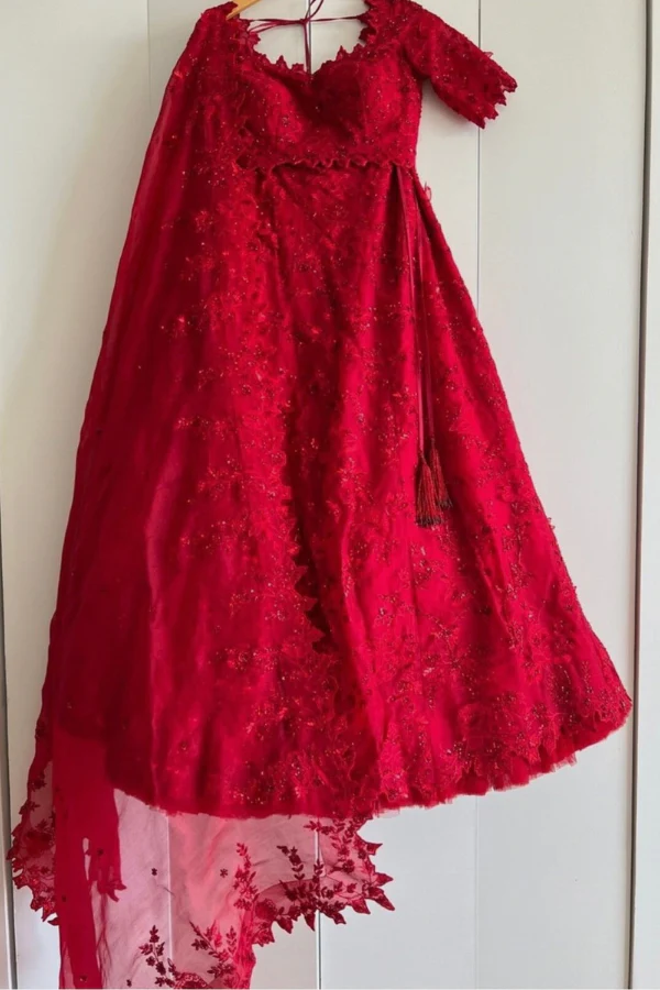 Anushree Reddy red Lehenga Set - Image 2