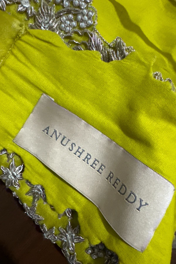 Anushree reddy yellow embroidered lehenga set - Image 5