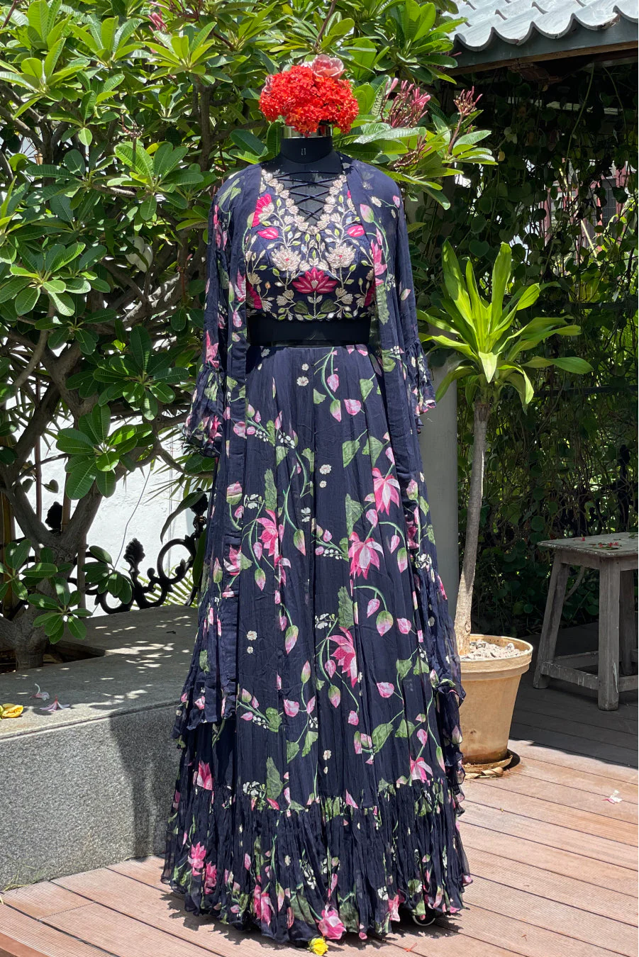 Arpita mehta lehenga set with cape