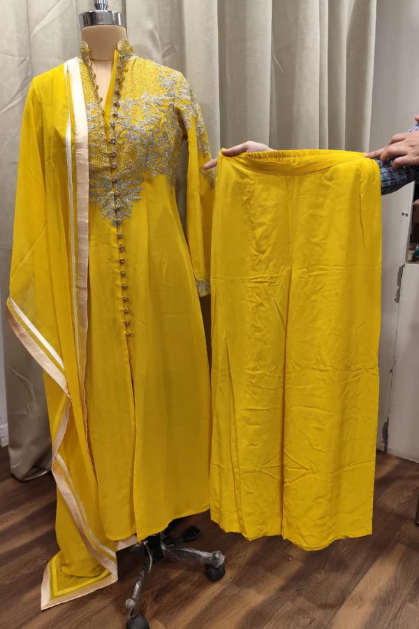 ASAL by Abu Sandeep yellow kurta set - Image 2