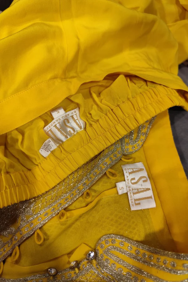 ASAL by Abu Sandeep yellow kurta set - Image 4