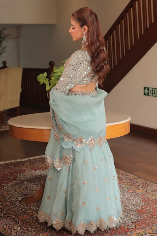 Baby blue Lehenga set - Image 2