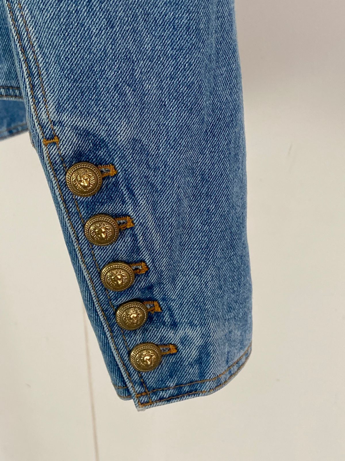 Balmain 6 Button Denim Blazer - Image 6