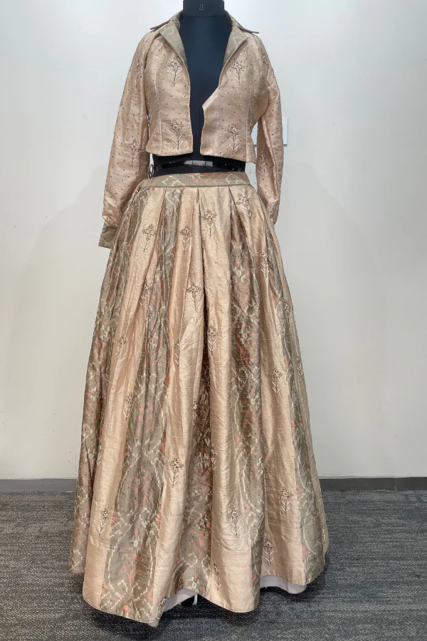 Beige lehenga set - Image 2