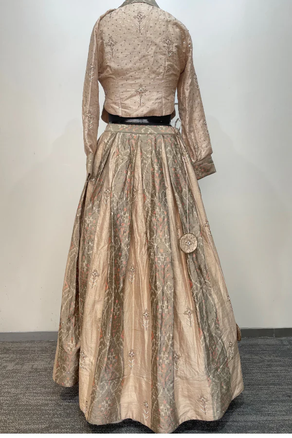 Beige lehenga set - Image 4