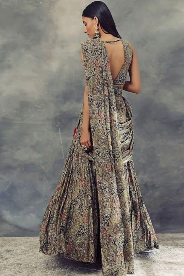 BHUMIKA SHARMA PRE - STITCHED SAREE SET - Image 3