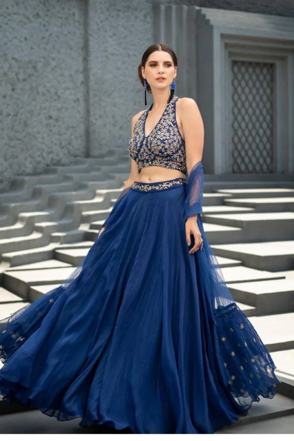 Blue lehenga set