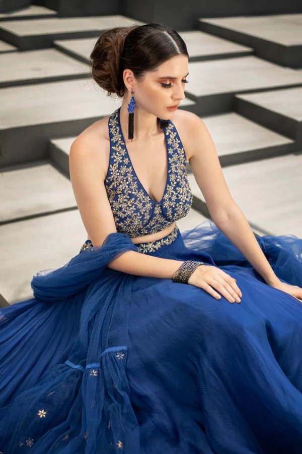 Blue lehenga set - Image 2