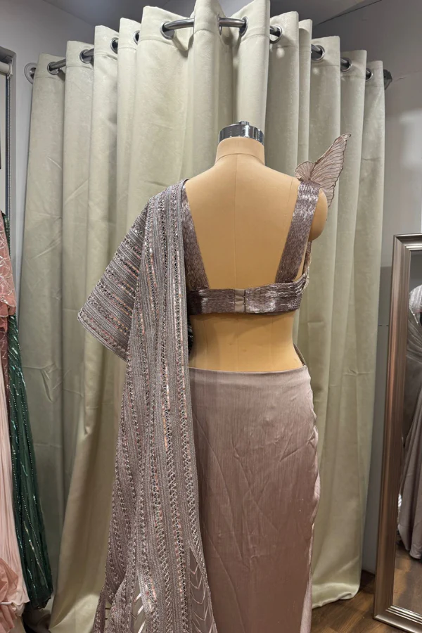 Blush 3D METALLIC SAREE - Image 2