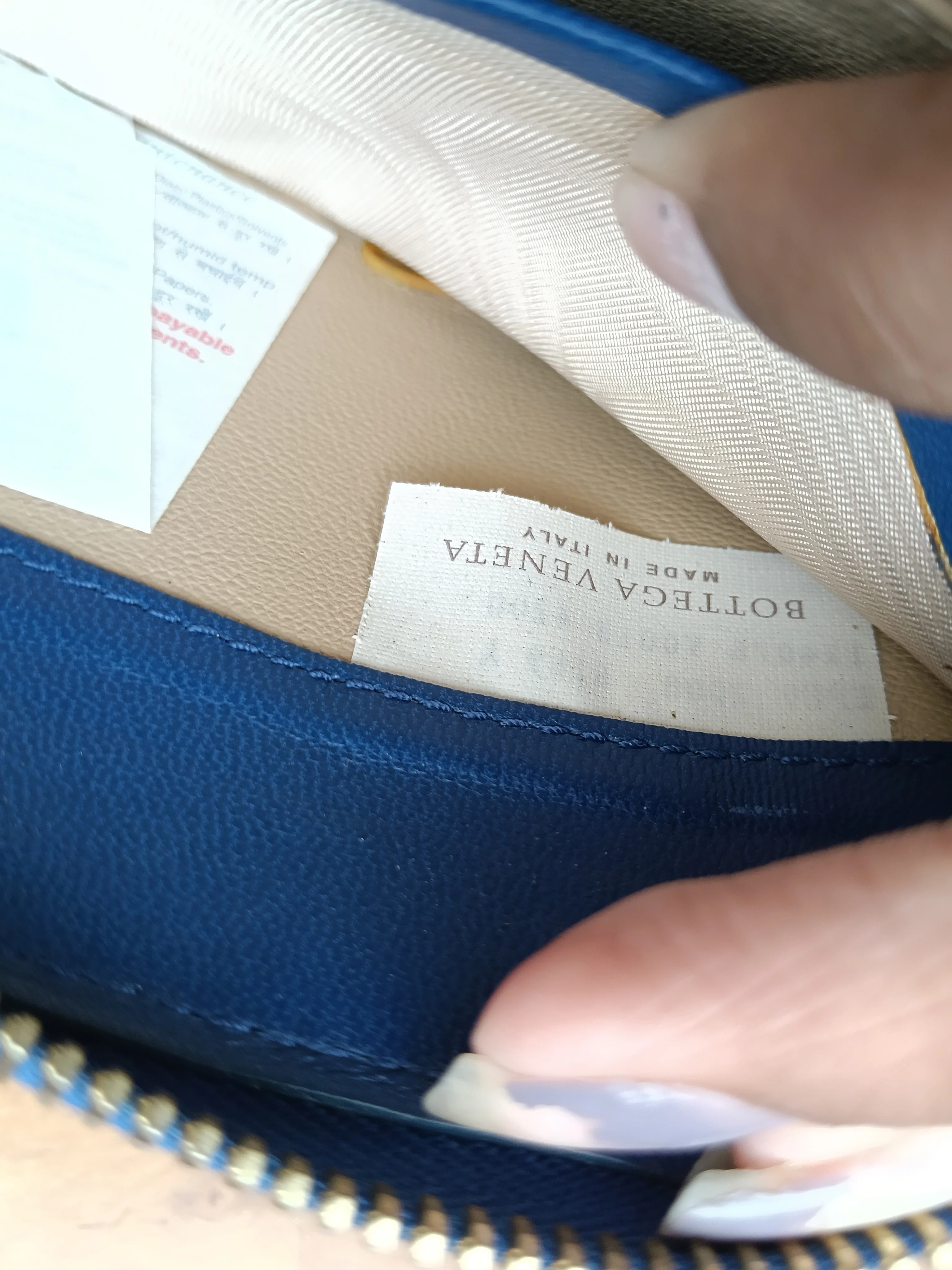Bottega Veneta Blue Intrecciato Zip Around Wallet - Image 12