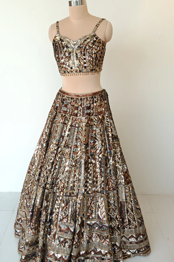 Bronze Glamour Lehenga - Image 4