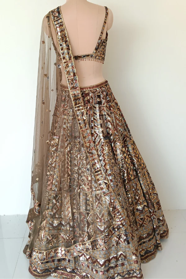 Bronze Glamour Lehenga - Image 6