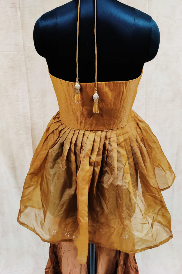 brown embellished sharara set - Image 6