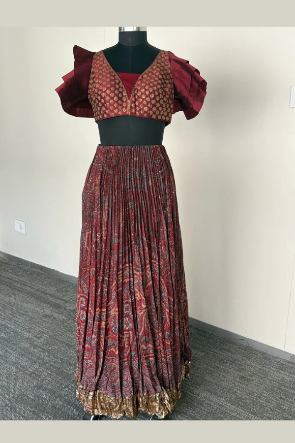 Brown lehenga set - Image 2