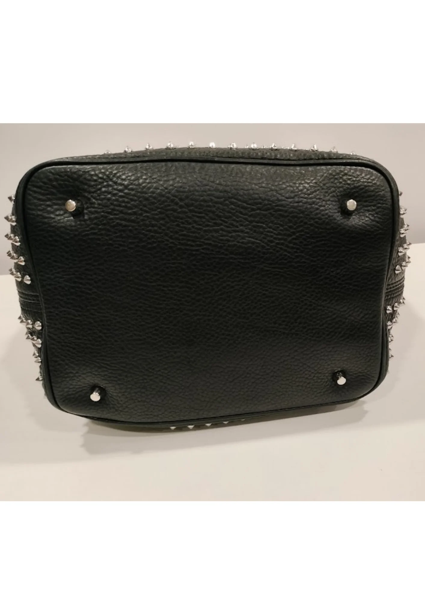 Burberry Black Leather Studded Susanna Bucket Bag - Image 4