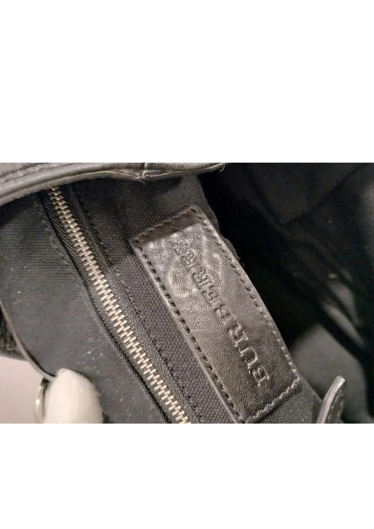 Burberry Black Leather Studded Susanna Bucket Bag - Image 5