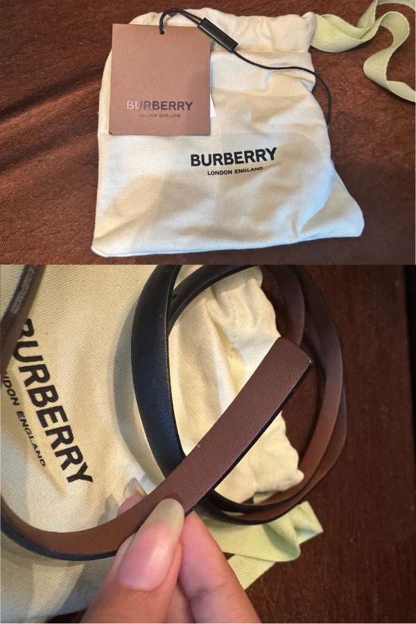 Burberry Leather Reversible TB Belt - Image 4