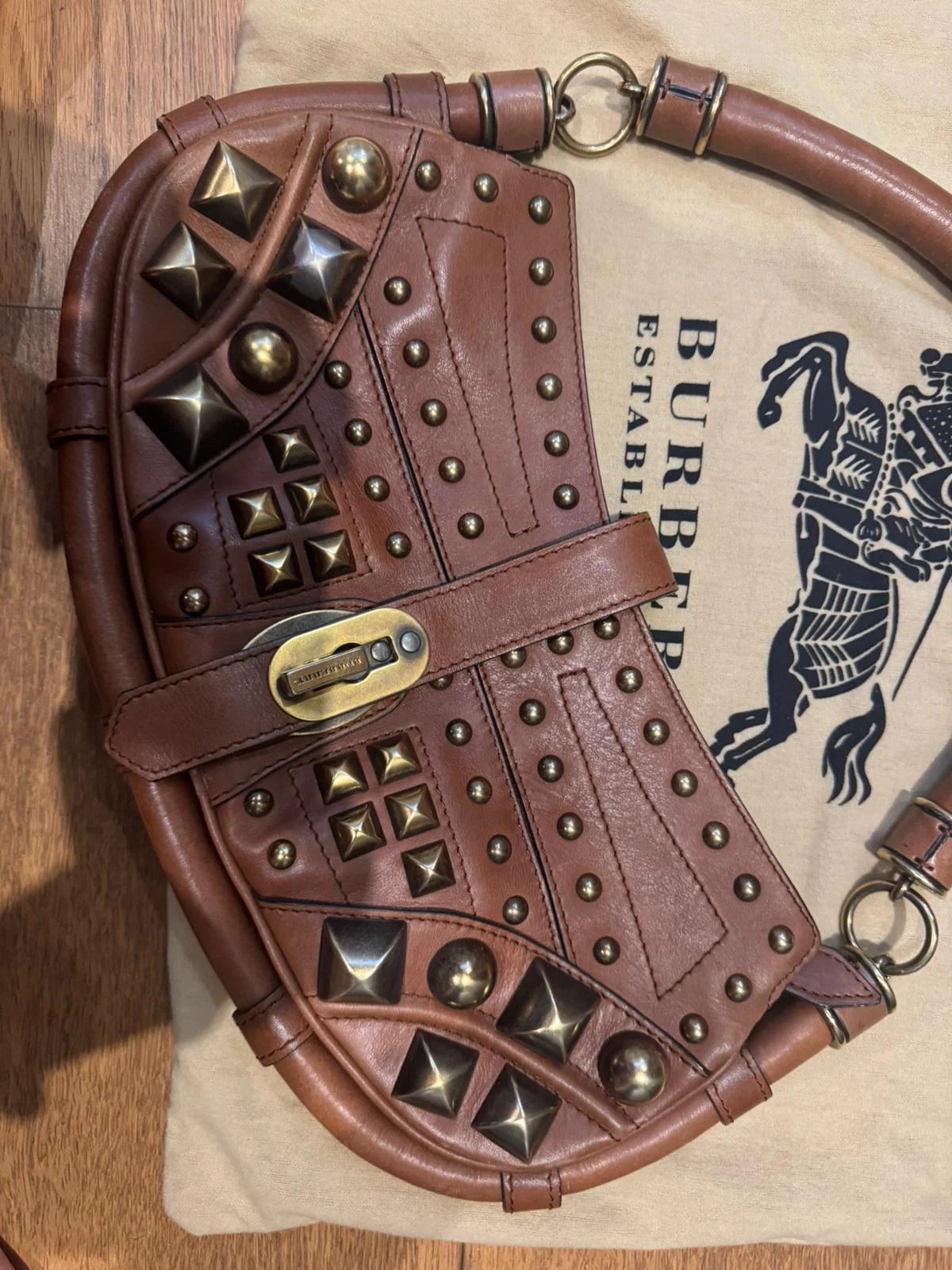 Burberry Vintage Cadet Studded Sling Bag - Image 7