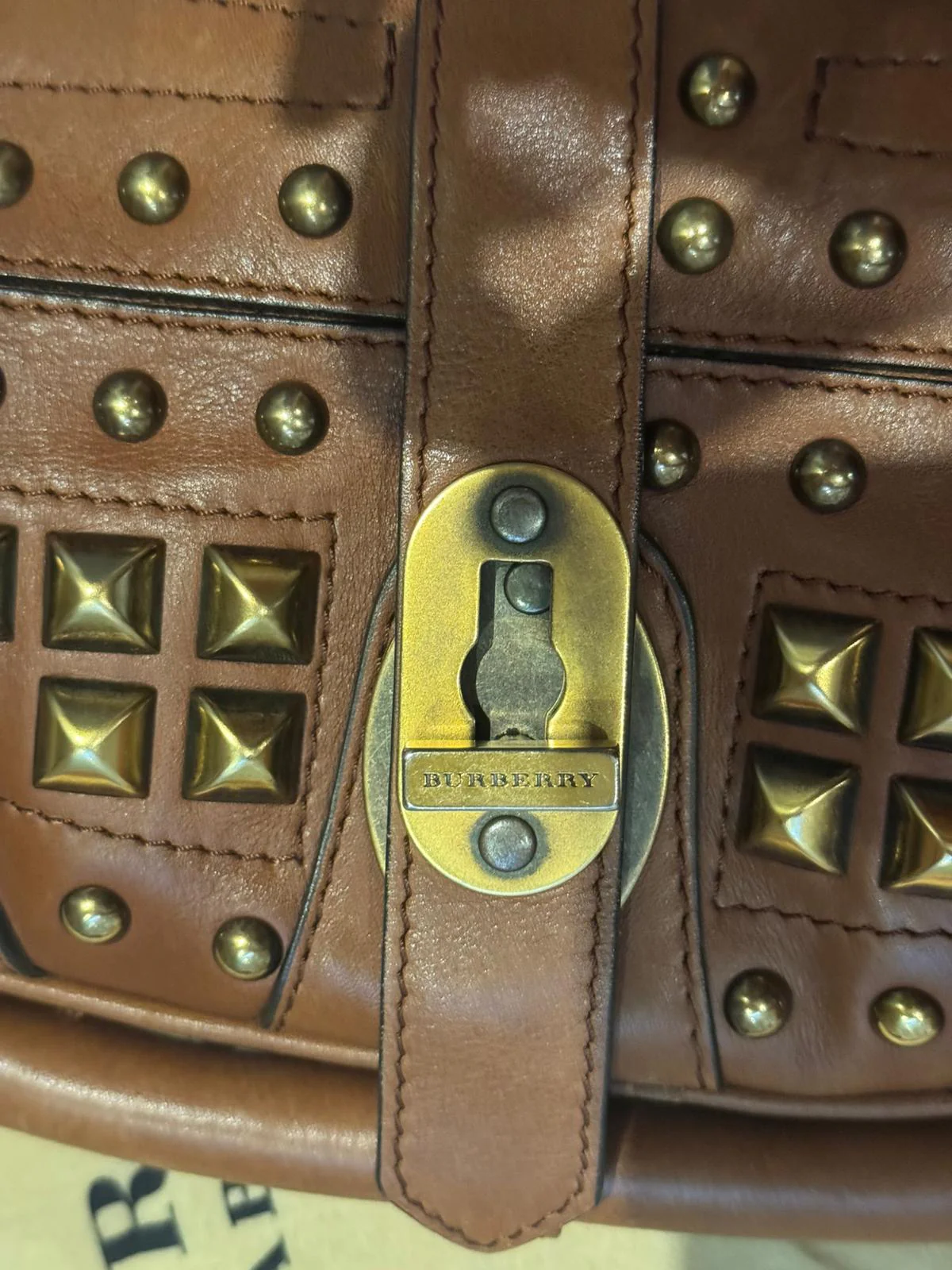 Burberry Vintage Cadet Studded Sling Bag - Image 9