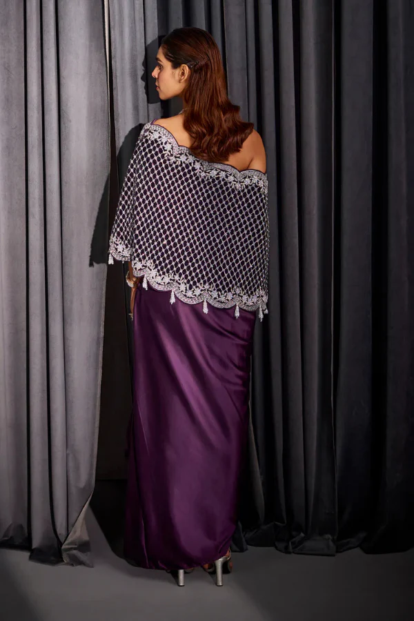 Cascade One Shoulder Cape set - Image 3