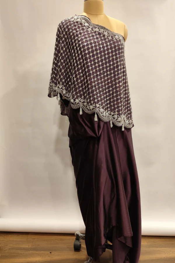 Cascade One Shoulder Cape set - Image 5