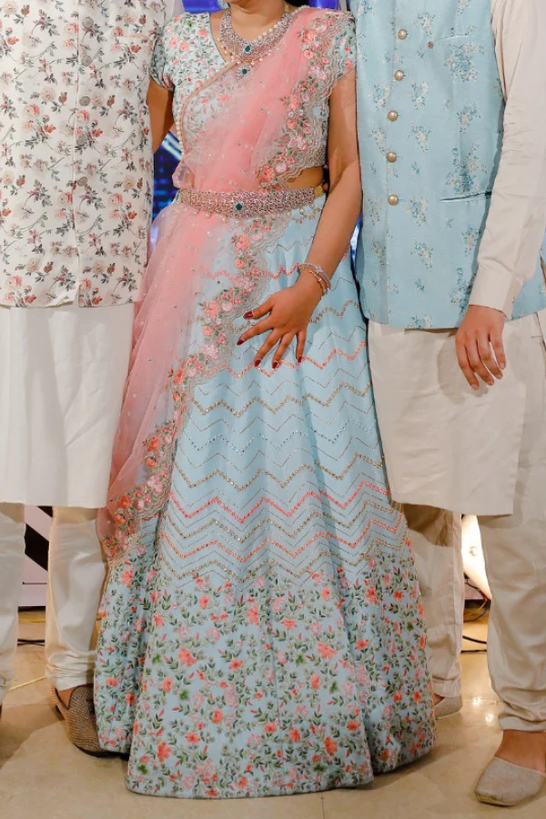 Chamee and Palak Embroidered Lehenga - Image 3