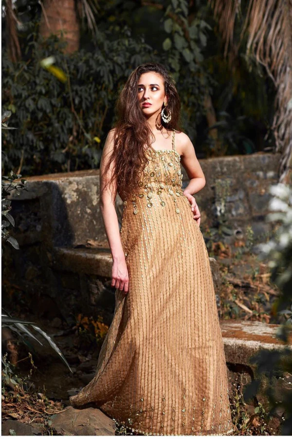 Champagne embellished gown
