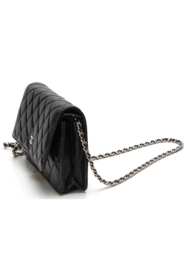 Chanel Black Caviar Small Leather Shoulder Bag - Image 2