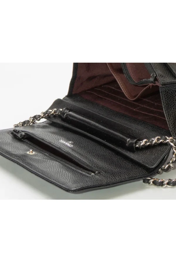 Chanel Black Caviar Small Leather Shoulder Bag - Image 4