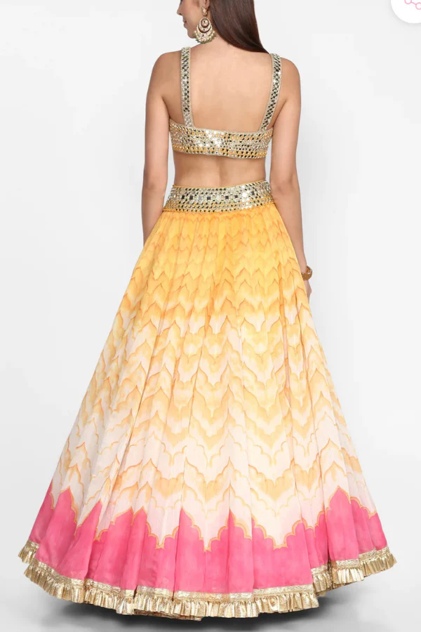 colour block embellished lehenga set - Image 3