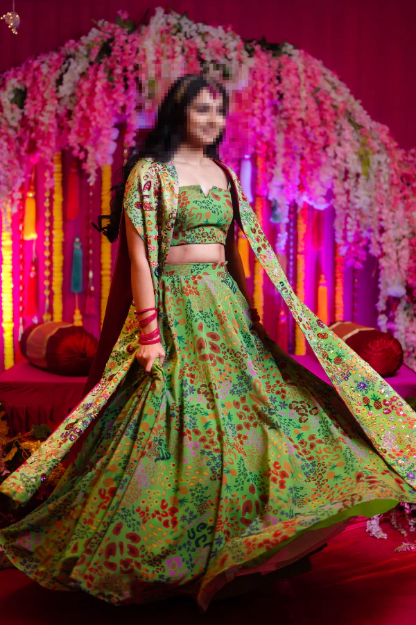 Payal Zinal Embroidered Cape And Skirt Set - Image 4